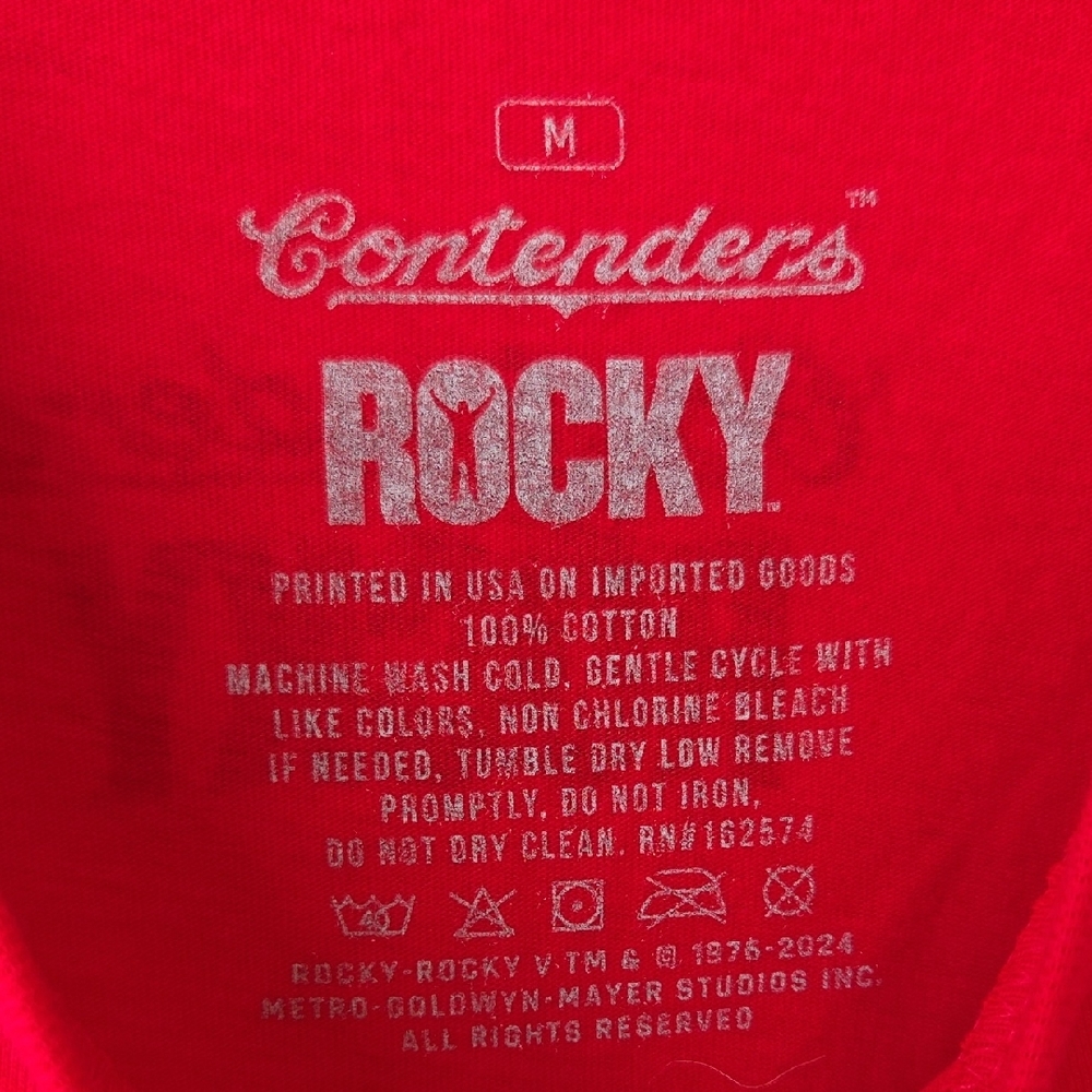Rocky Balboa/ James Lang- Red Short Sleeve Graphic Tee - The Pride & The Pain - Picture 3 of 4